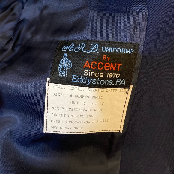 Vintage Navy Military Blazer - Size 6 - Picture 6 of 7